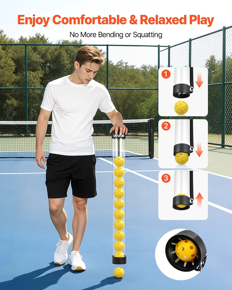 VEVOR 2-in-1 teniso ir pickleball kamuoliukų laikiklis