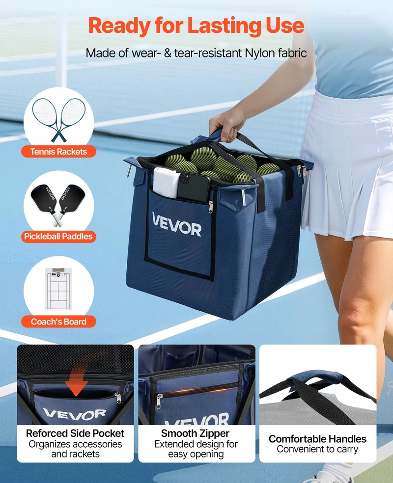 VEVOR 2-in-1 teniso ir pickleball kamuoliukų laikiklis