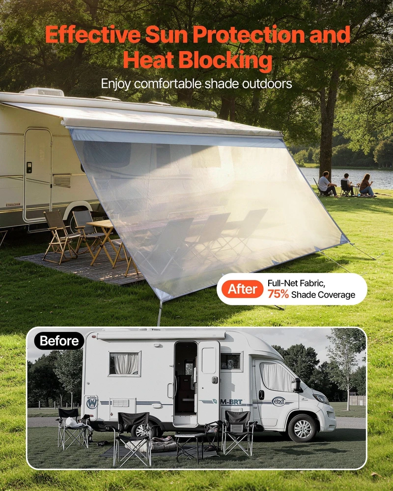 VEVOR RV tentinė saulės užuolaida 2 x 4,3 m