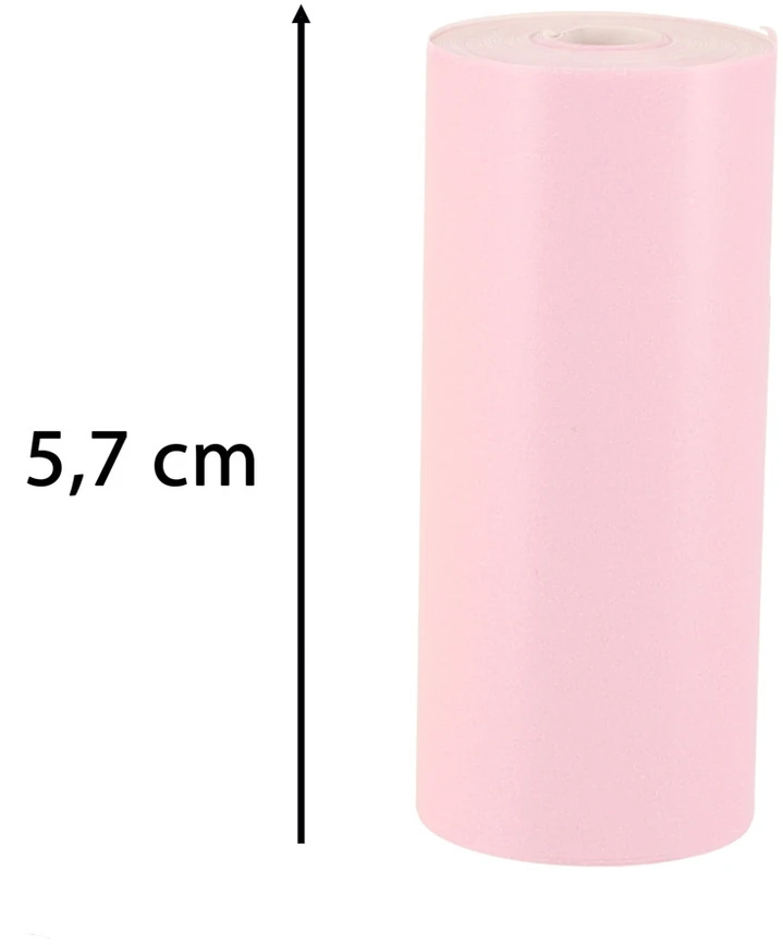Terminio popieriaus ritinėliai mini spausdintuvui 5,7 cmx3 m 3 vnt., spalvoti