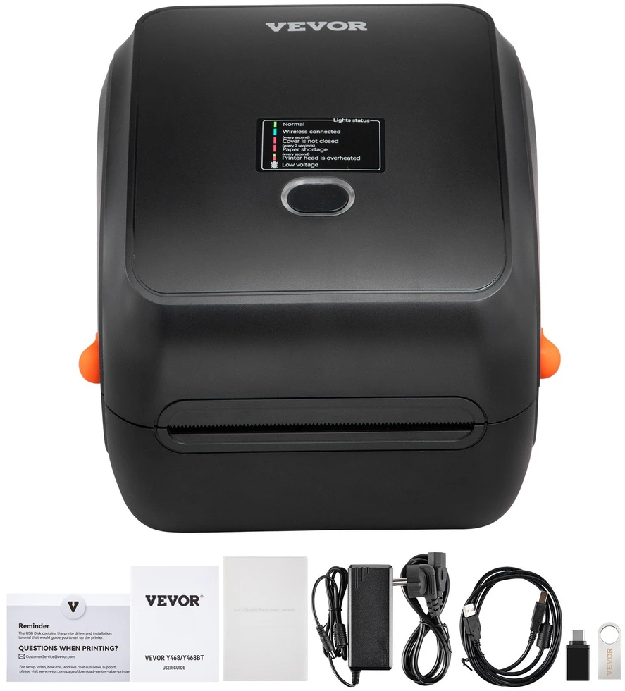 Vevor Terminis etikečių spausdintuvas 4x6 USB/Bluetooth
