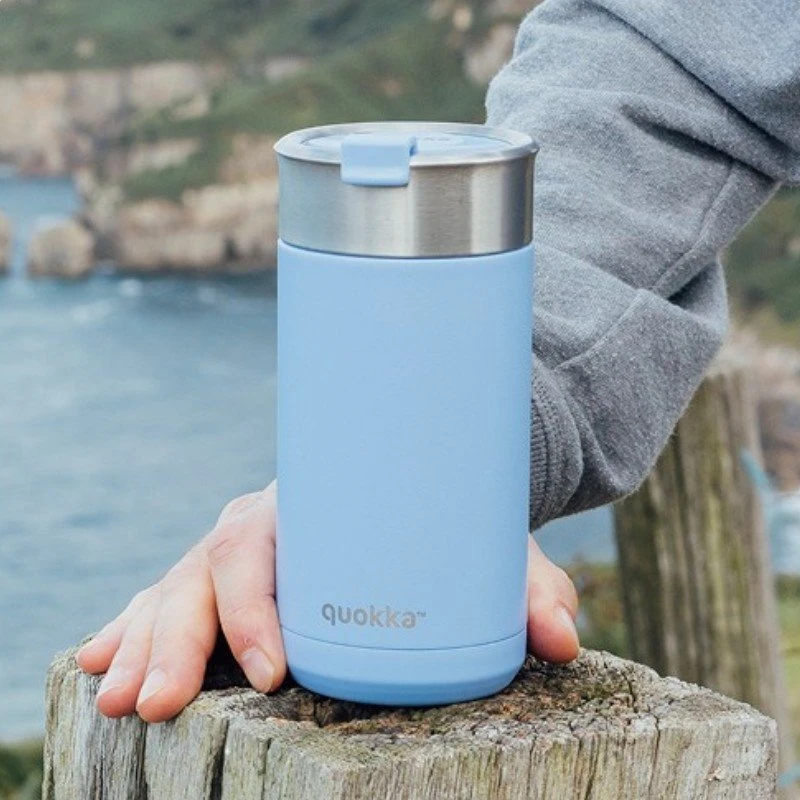 Gertuvė Terminis puodelis iš nerūdijančio plieno Quokka Boost, 400 ml, mėlynas