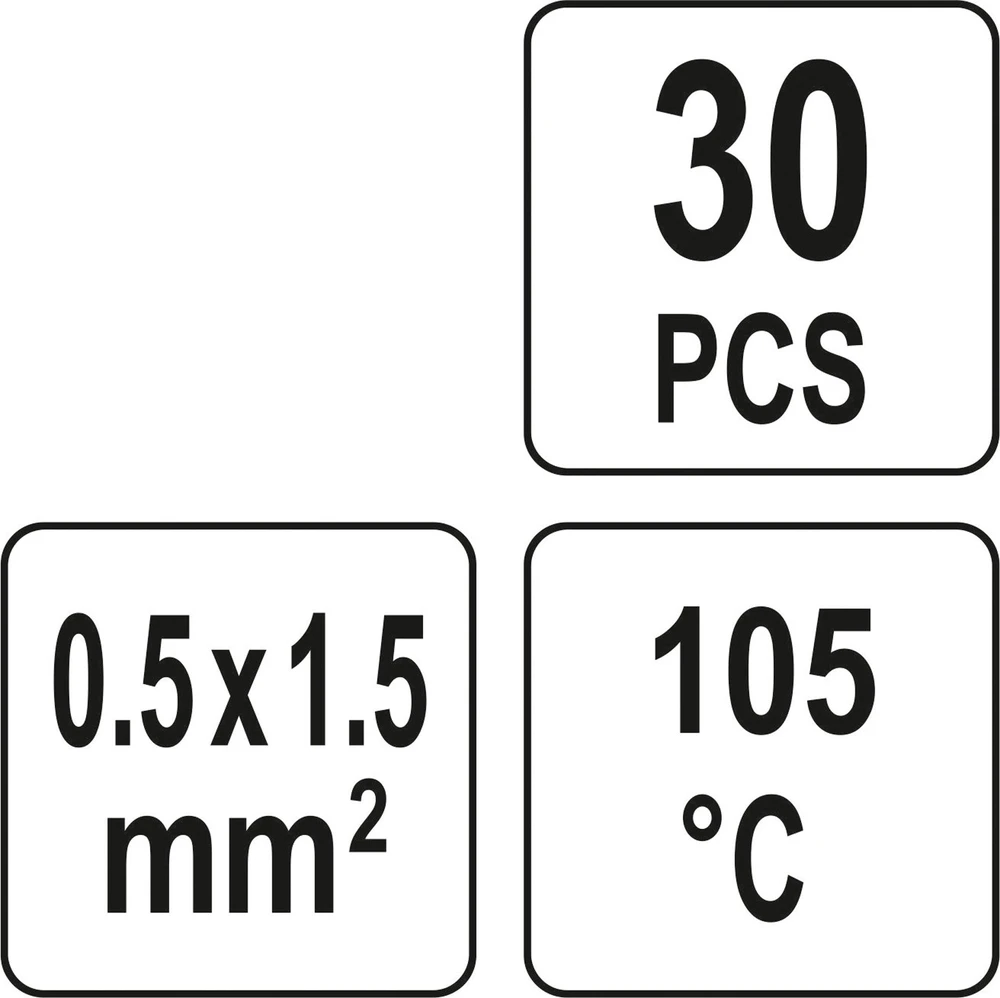YATO TERMOSIŪLĖS 0,5-1,5mm2 SU ALAVU /30vnt.