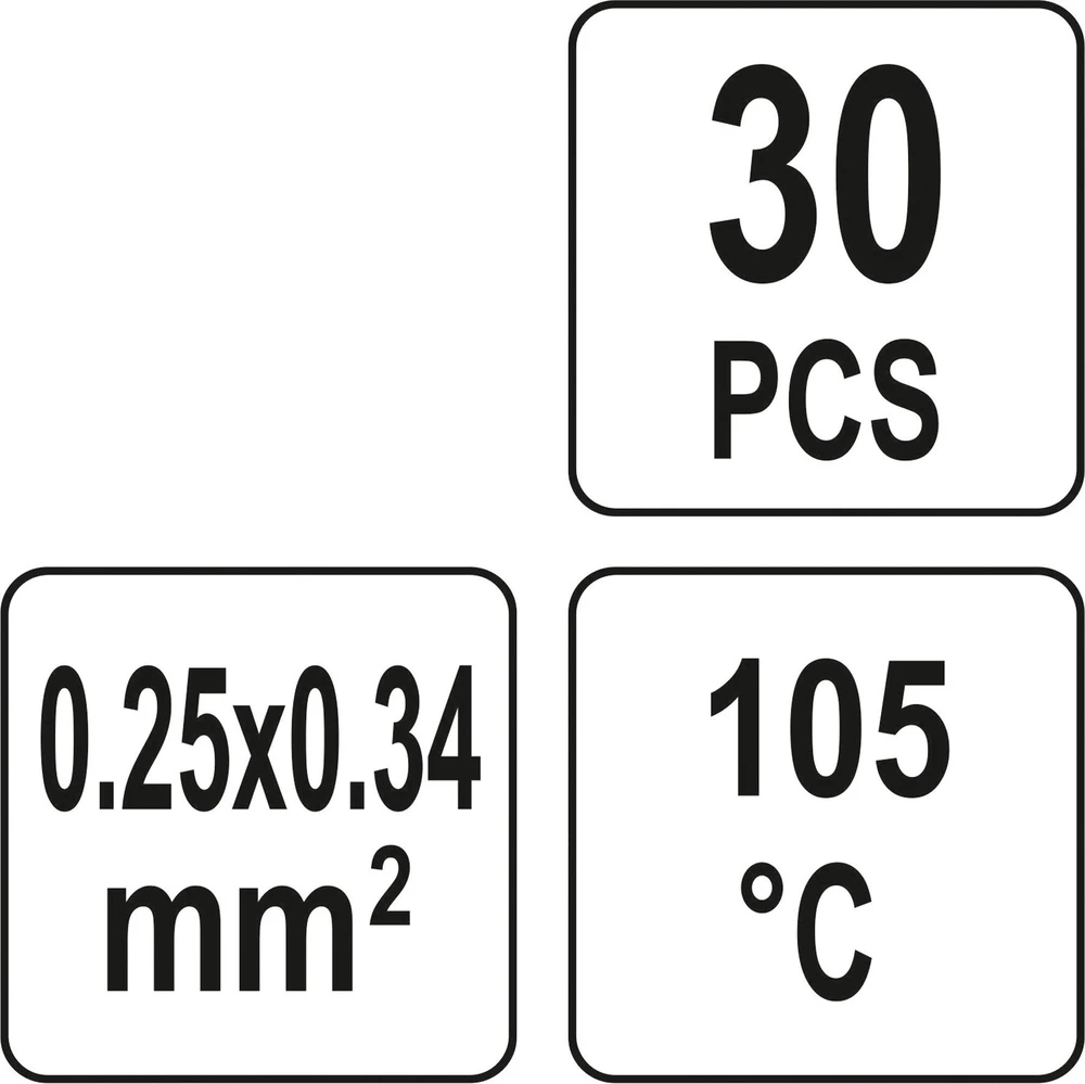 YATO TERMOSIŪLĖS JUNGTYS 0,25-0,34mm2 SU ALAVU /30vnt.