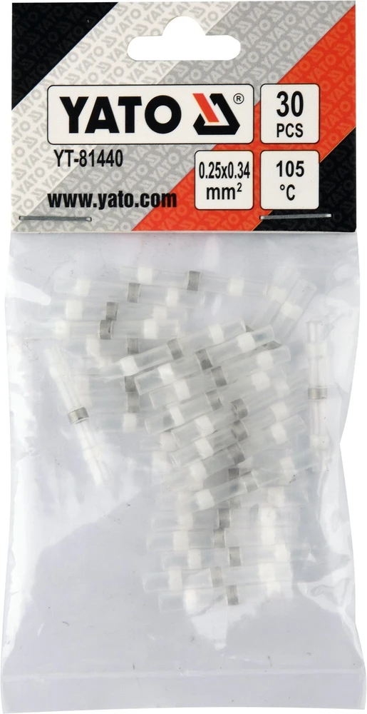 YATO TERMOSIŪLĖS JUNGTYS 0,25-0,34mm2 SU ALAVU /30vnt.