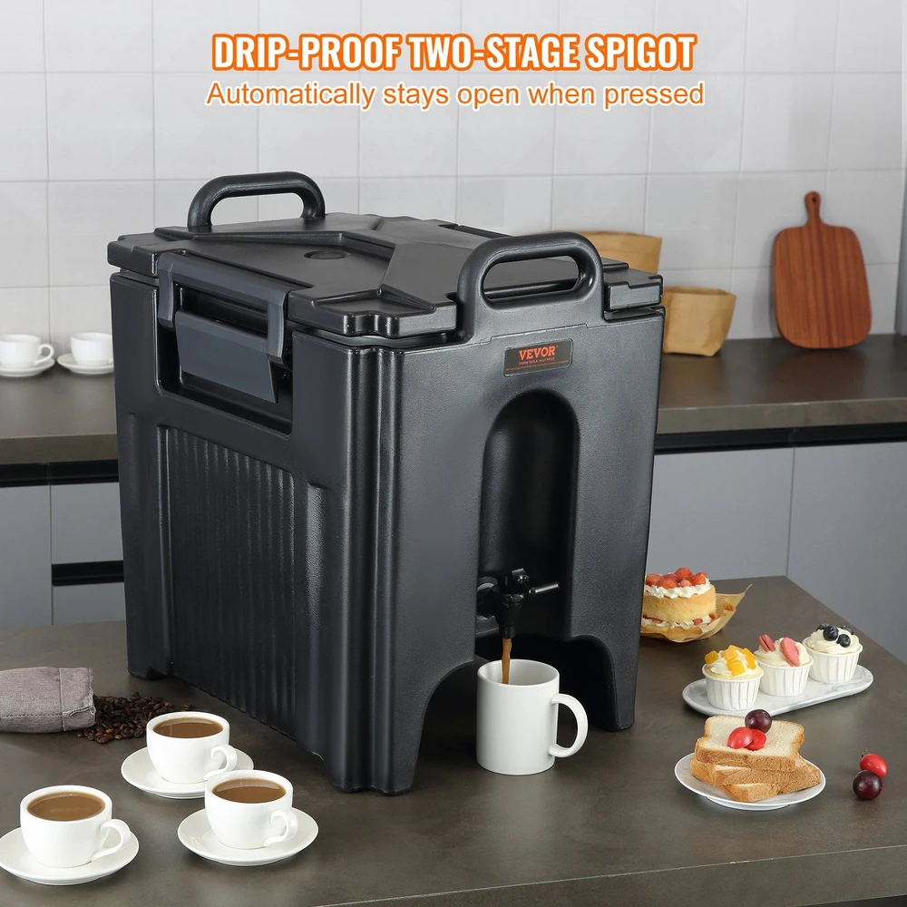 VEVOR Terminis gėrimų dozatorius, 37,6 L