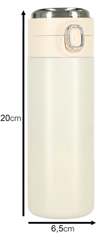 Kruzzel Termo puodelis - termosas 420ML su LED temperatūros indikatoriumi, rusvai gelsvas