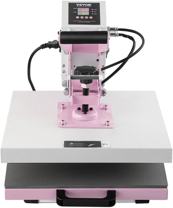 Ventiliatorius VEVOR 15x15 cm rožinis termo presas