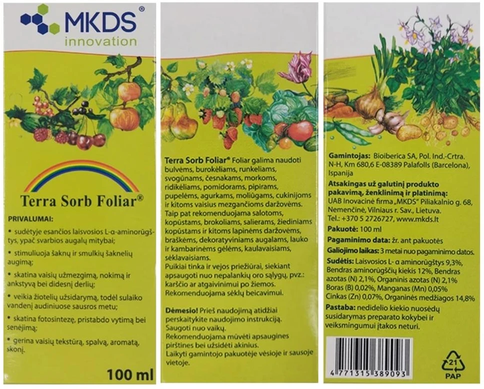 Mkds Terra Sorb Foliar Amino Rūgštys, 100 ml