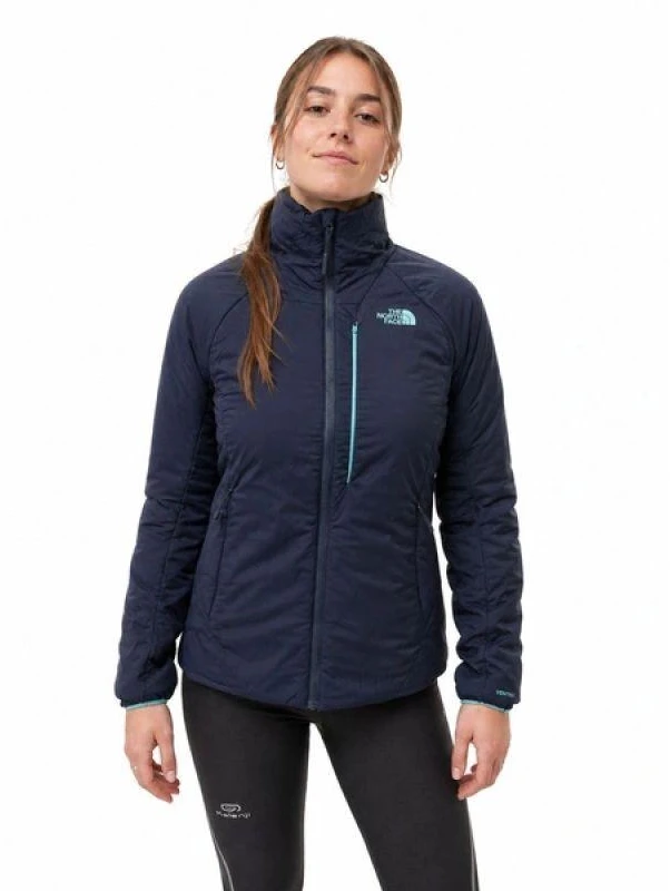 The North Face moteriška vėjui nepralaidi striukė žygiams, šviesiai mėlyna
