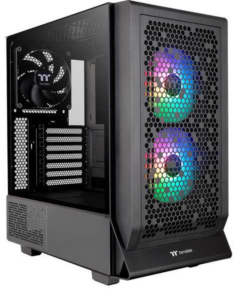 Thermaltake Ceres 330 TG ARGB, Tower tipo korpusas - juodas, grūdintas stiklas