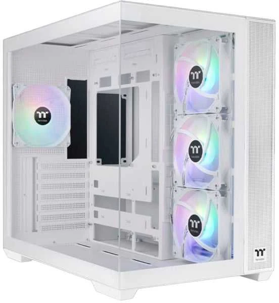 Thermaltake View 380 TG ARGB Snow, bokšto formos korpusas - baltas, grūdintas stiklas x 2