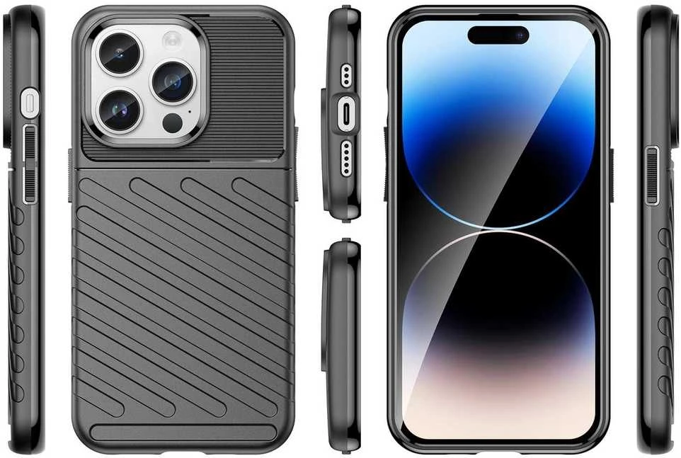 Hurtel Thunder dėklas Apple iPhone 14 Pro armored case dėklas telefonui juodos spalvos