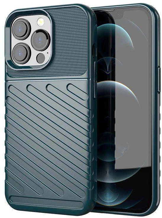 Hurtel Thunder dėklas skirtas iPhone 13 Pro, žalias