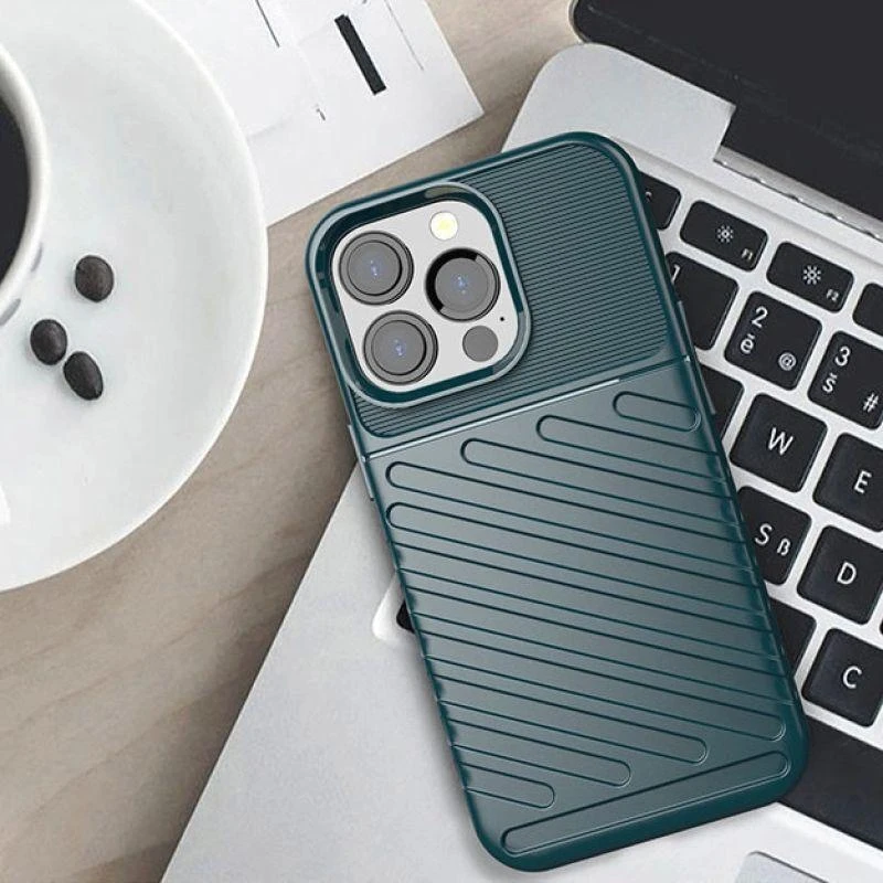 Hurtel Thunder dėklas skirtas iPhone 13 Pro, žalias