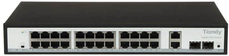 Šakotuvas Hikvision TIANDY POE jungiklis TC-P3S028 SPEC:G/2422/AT/280 24 prievadų SFP