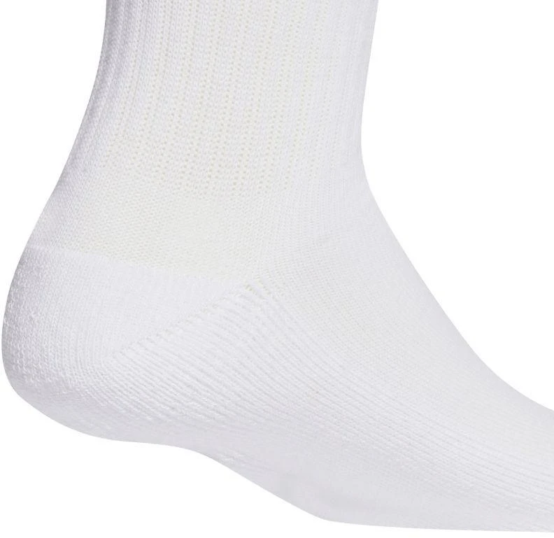 Tiesinės vidutinio ilgio paminkštintos kojinės, 3 poros, baltos adidas KD1716