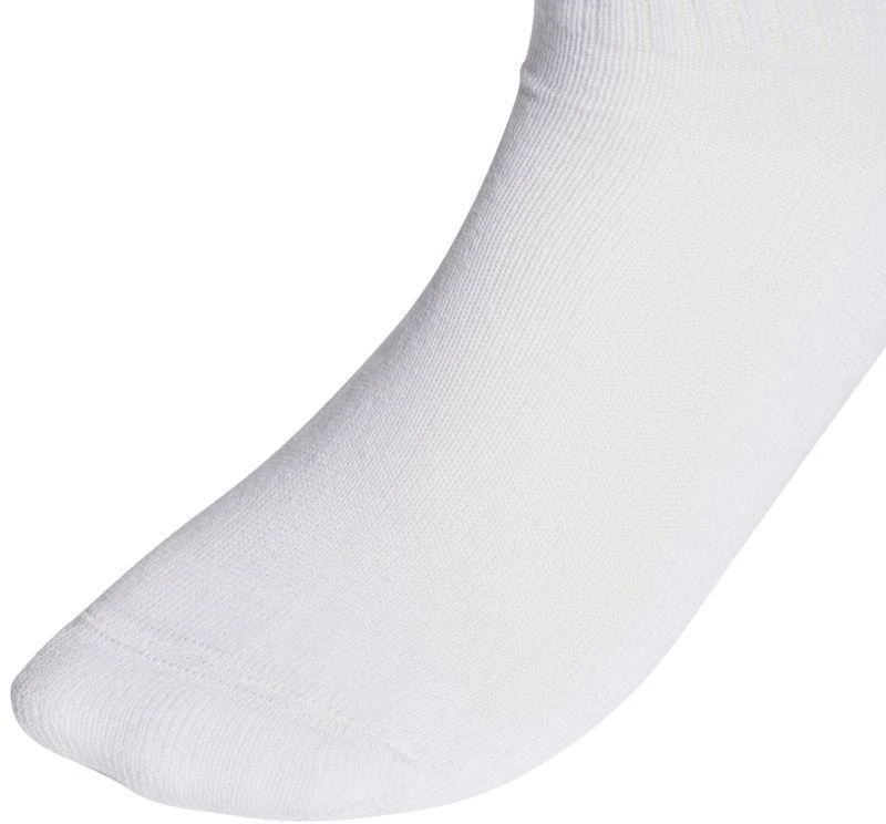 Tiesinės vidutinio ilgio paminkštintos kojinės, 3 poros, baltos adidas KD1716