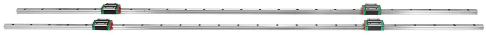 VEVOR 2X 15-1500mm linijinis bėgis su 4 pjovimo blokais CNC