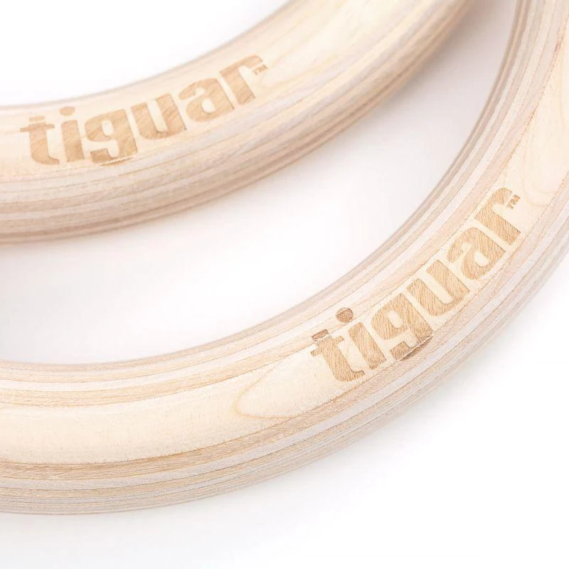 Mediniai gimnastikos žiedai Tiguar Wooden Gymnastic Rings 28 mm