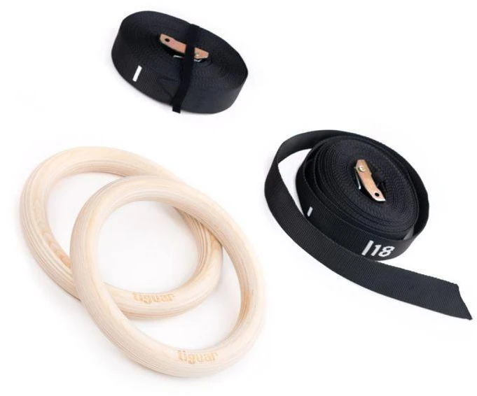 Mediniai gimnastikos žiedai Tiguar Wooden Gymnastic Rings 28 mm