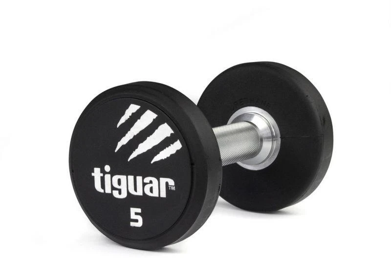 Profesionalus PU svarmuo / hantelis TIGUAR 1–70 kg (Svoris: 5kg)