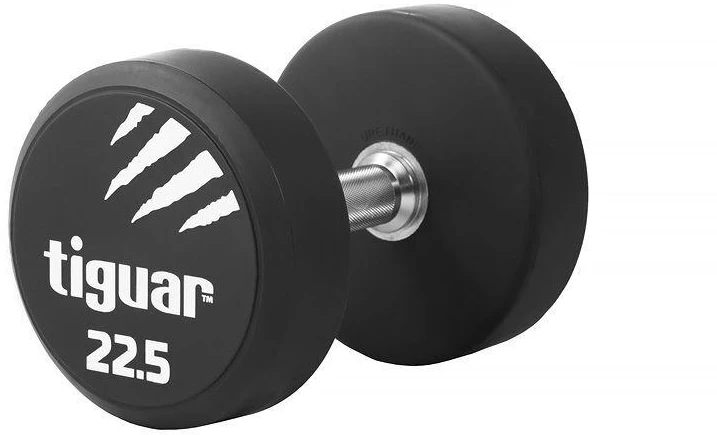 Profesionalus PU svarmuo / hantelis TIGUAR 1–70 kg (Svoris: 22.5kg)