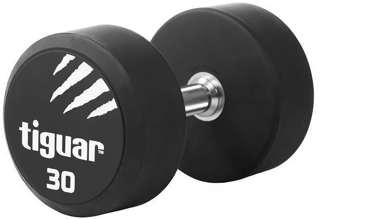 Profesionalus PU svarmuo / hantelis TIGUAR 1–70 kg (Svoris: 30 kg)