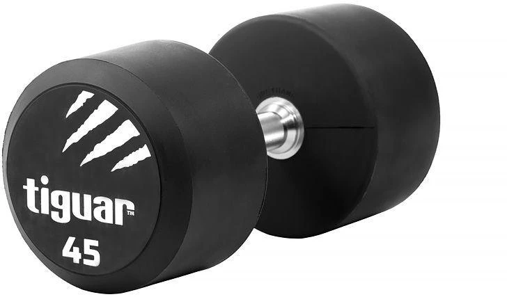Profesionalus PU svarmuo / hantelis TIGUAR 1–70 kg (Svoris: 45 kg)