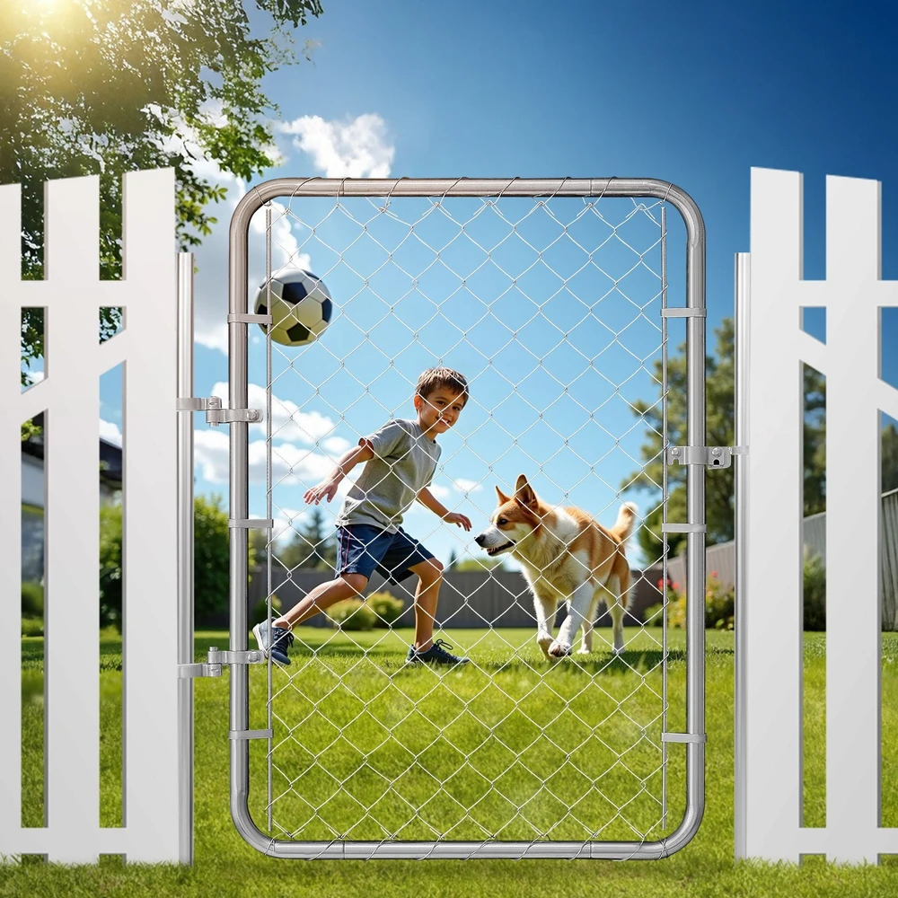 VEVOR Segmentinės tvoros vartai 2-6 m x 4 m be stulpų