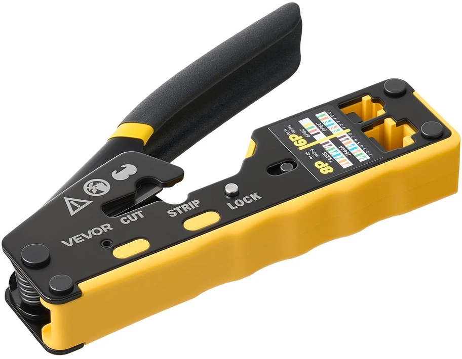 Tinklo kabelių užspaudimo replių rinkinys VEVOR HT-6088, RJ45/RJ11/RJ12