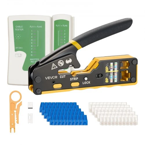 Tinklo kabelių užspaudimo replių rinkinys VEVOR HT-6088, RJ45/RJ11/RJ12