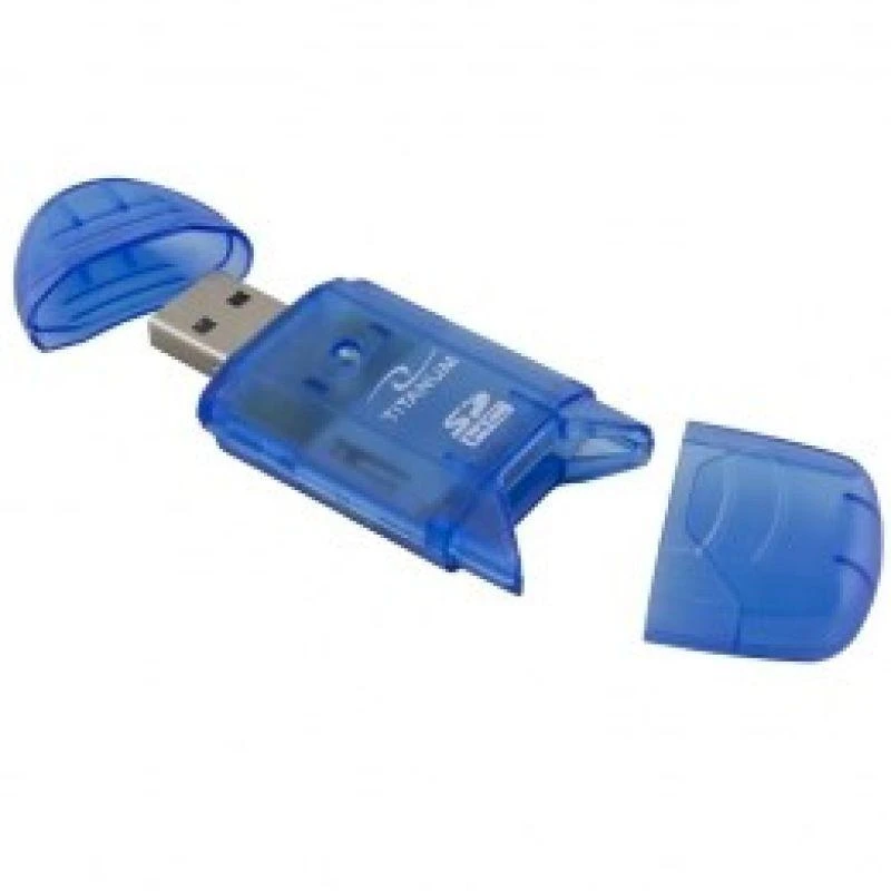 ESPERANZA TA101B 5901299901144 TITANUM TA101B - Kortelių skaitytuvas SDHC/MiniSDHC/Micro SDHC/RS/MM Mėlyna USB 2.0
