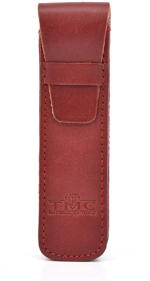 TMC Natural Leather Penalas Skórzany Dėklas na Długopisy Pionowy su Klapą