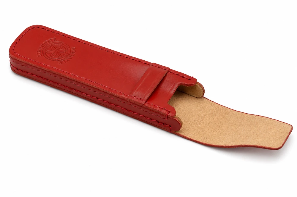 TMC Natural Leather Penalas Skórzany Dėklas na Długopisy Pionowy su Klapą