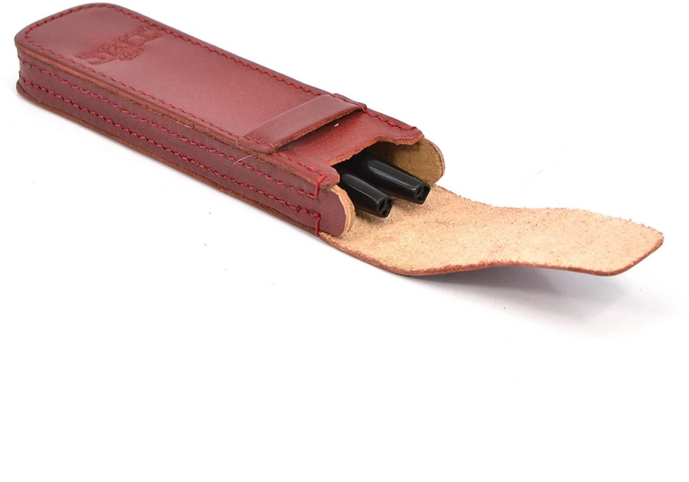 TMC Natural Leather Penalas Skórzany Dėklas na Długopisy Pionowy su Klapą
