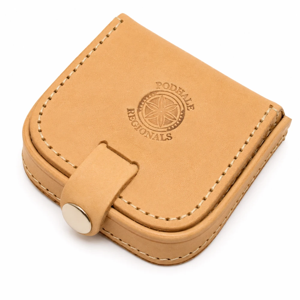 TMC Natural Leather Portmonetka Skórzana Podkówka na Drobne Bilonówka