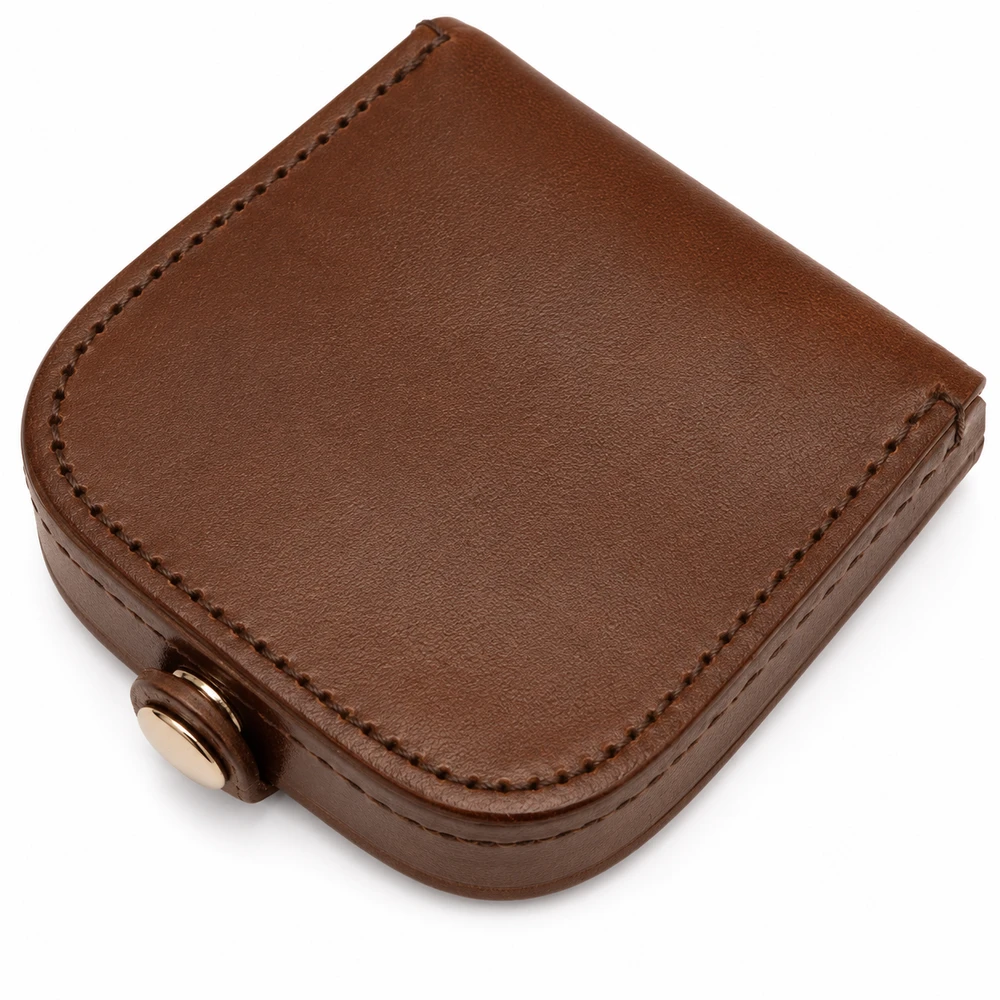 TMC Natural Leather Portmonetka Skórzana Podkówka na Drobne Bilonówka