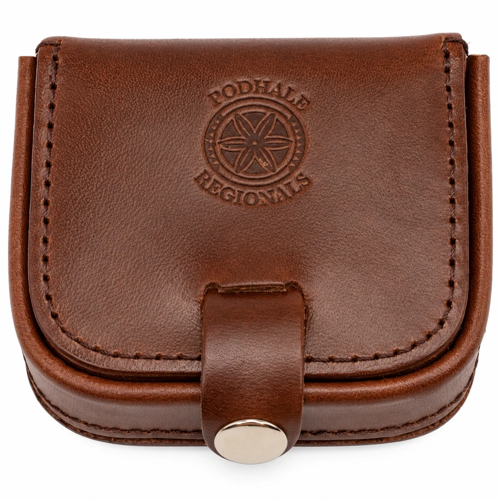 TMC Natural Leather Portmonetka Skórzana Podkówka na Drobne Bilonówka