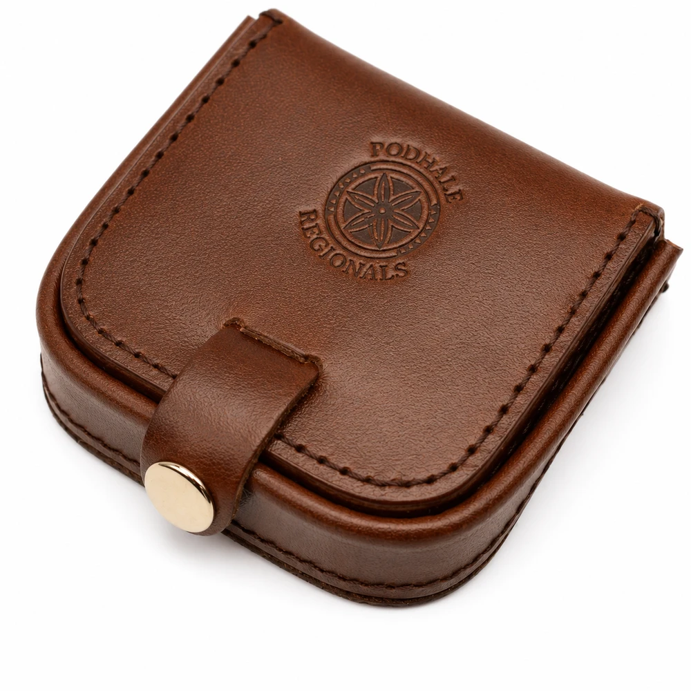 TMC Natural Leather Portmonetka Skórzana Podkówka na Drobne Bilonówka