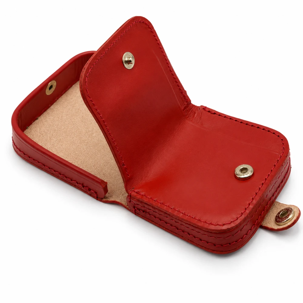 TMC Natural Leather Portmonetka Skórzana Podkówka na Drobne Bilonówka