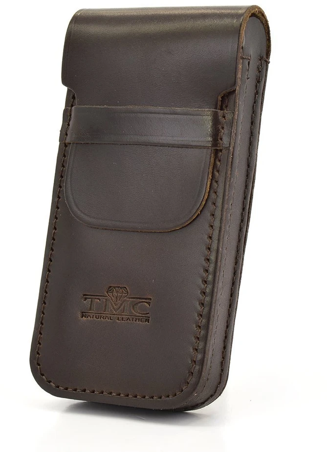 TMC Natural Leather Zgrabne Dėklas na Długopisy Penalas Skórzany su Klapą