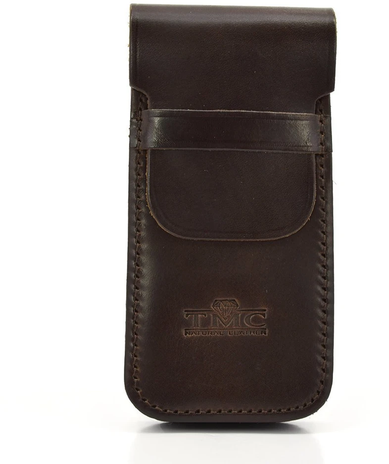 TMC Natural Leather Zgrabne Dėklas na Długopisy Penalas Skórzany su Klapą