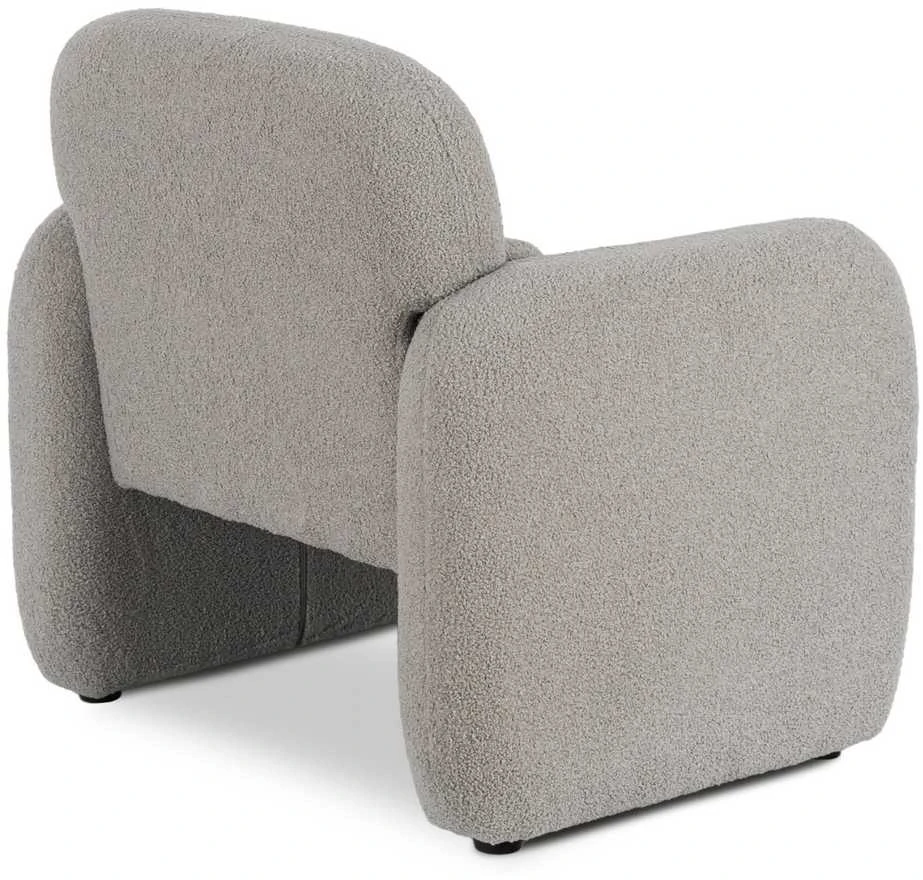 TOGO pilkas „Boucle“ modernus poilsio fotelis
