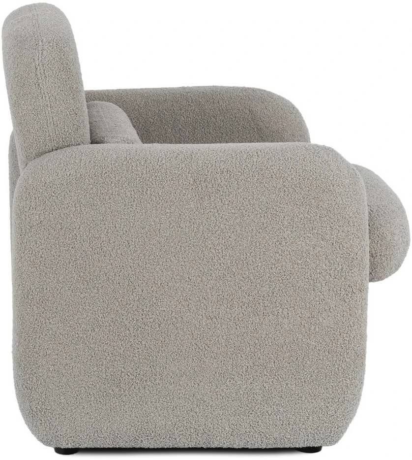 TOGO pilkas „Boucle“ modernus poilsio fotelis