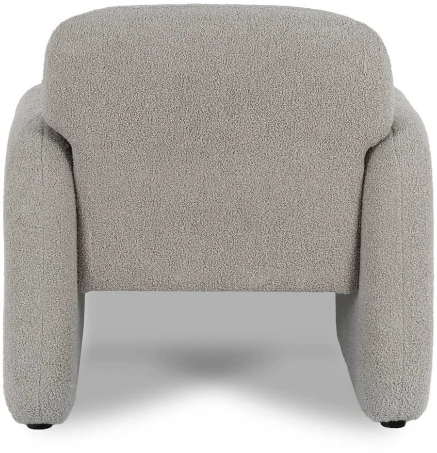 TOGO pilkas „Boucle“ modernus poilsio fotelis