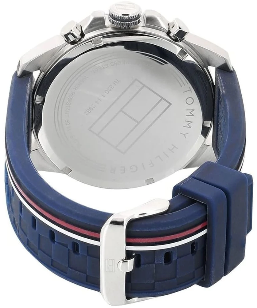 „Tommy Hilfiger 1791476 Decker“ vyriškas mėlynas silikoninis laikrodis
