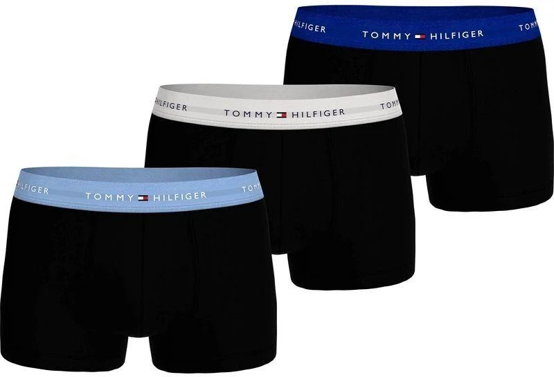 Tommy Hilfiger 3 vnt. Vyriškos juodos medvilninės trumpikės