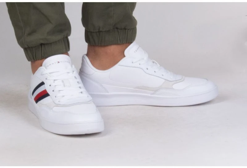 Tommy Hilfiger Court Cupsole Retro Lth Stripes M FM0FM04828YBS batai