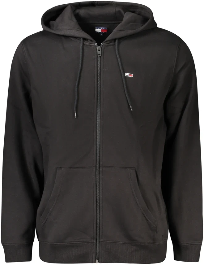 TOMMY HILFIGER VYRIŠKAS Juodas ZIPAS BLUZA